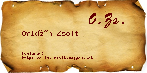 Orián Zsolt névjegykártya